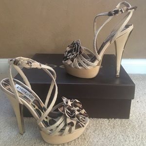 bebe platform sandals/heels